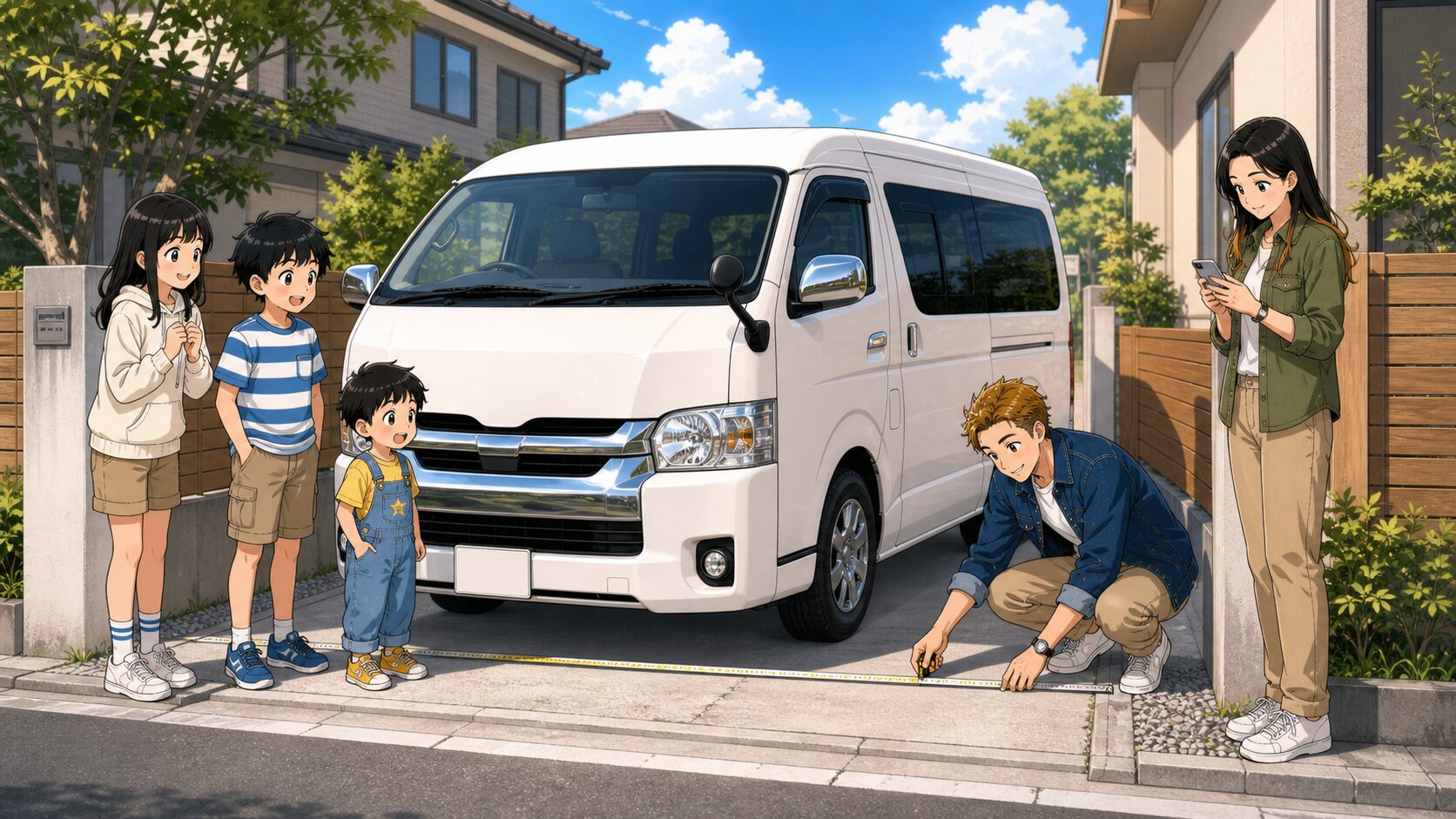 ハイエース購入前に確認するサイズ、維持費、保険、売却、家族利用、荷物のイメージ